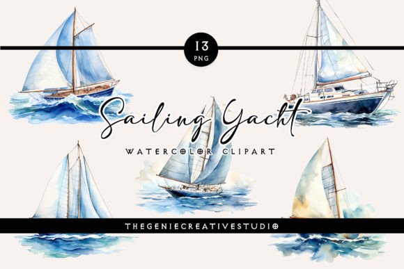 Download Watercolor Sailing Yacht PNG Clipart - Sailing Collection